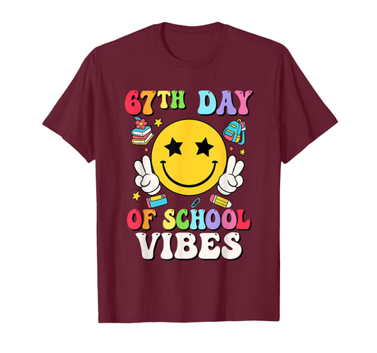 67th Days of School Vibes Teacher Student Six Seven T-Shirt