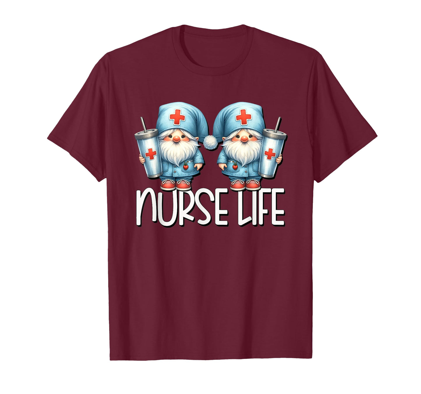 Coffee Nurse Life Needs Coffee Gnome Graphic For Nurses T-Shirt