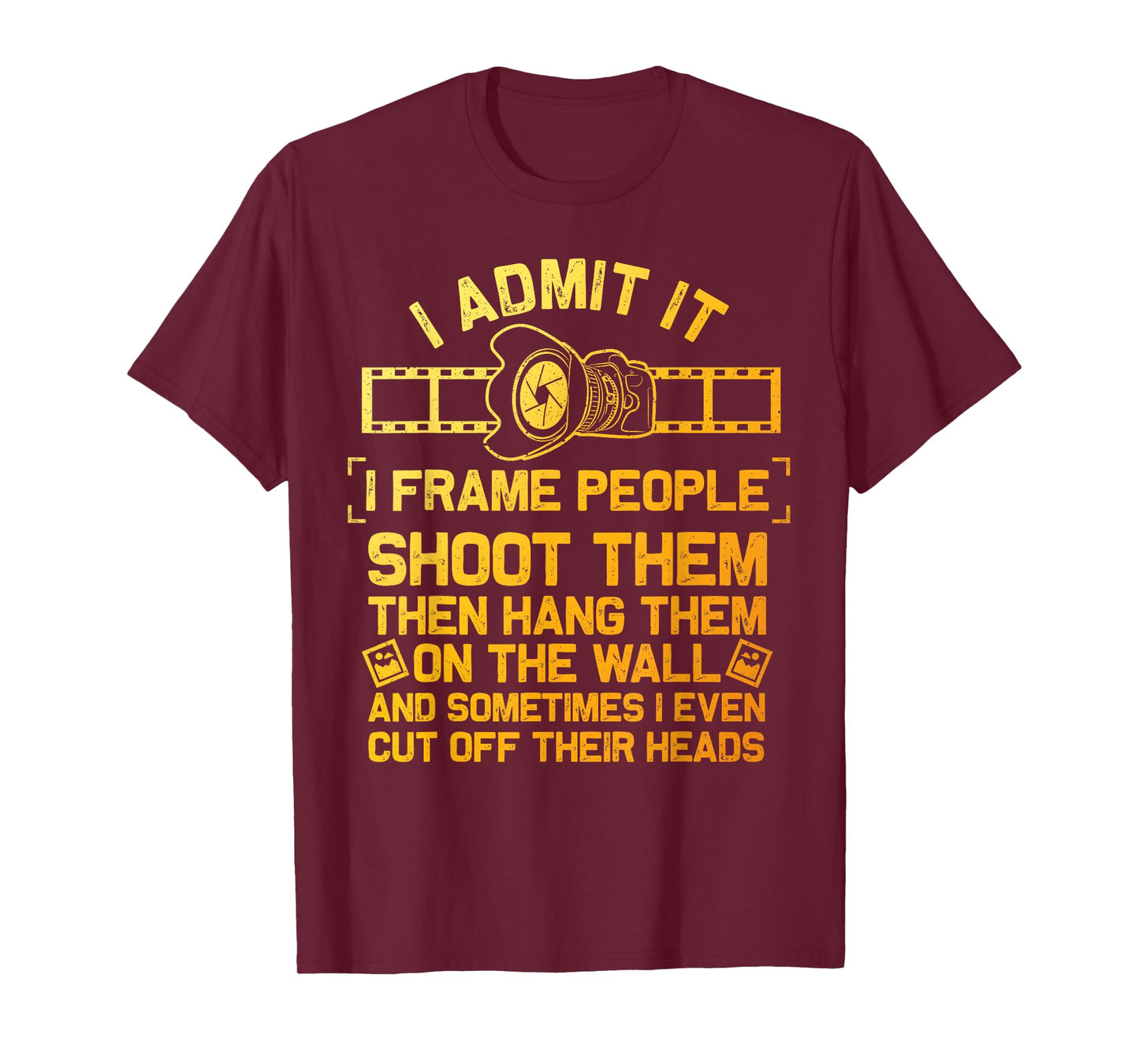 Cool Photographer Design For Men Women Camera Photography T-Shirt