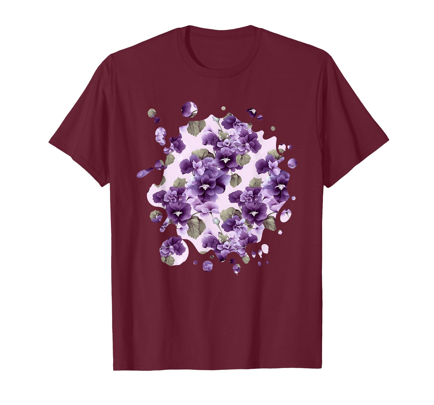 Cute African Violet Inspired Flower Plant Lover Gardener T-Shirt