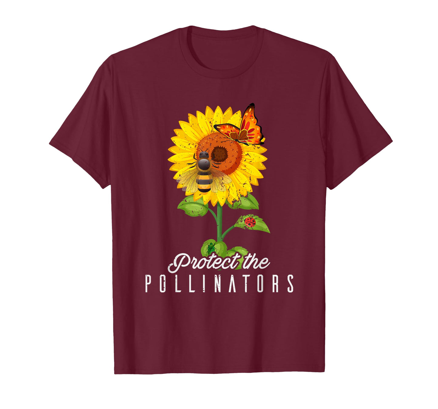 Cool Protect Pollinators Save the bees Sunflower T- shirt T-Shirt