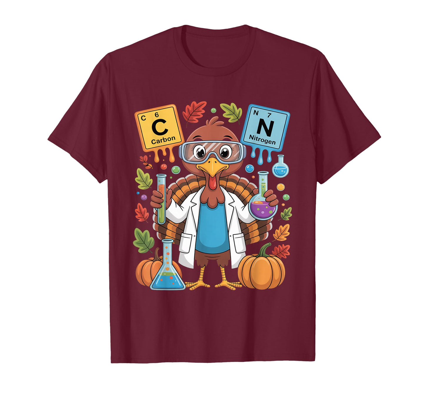 67 Chemistry Science Teacher Periodic Table Thanksgiving T-Shirt