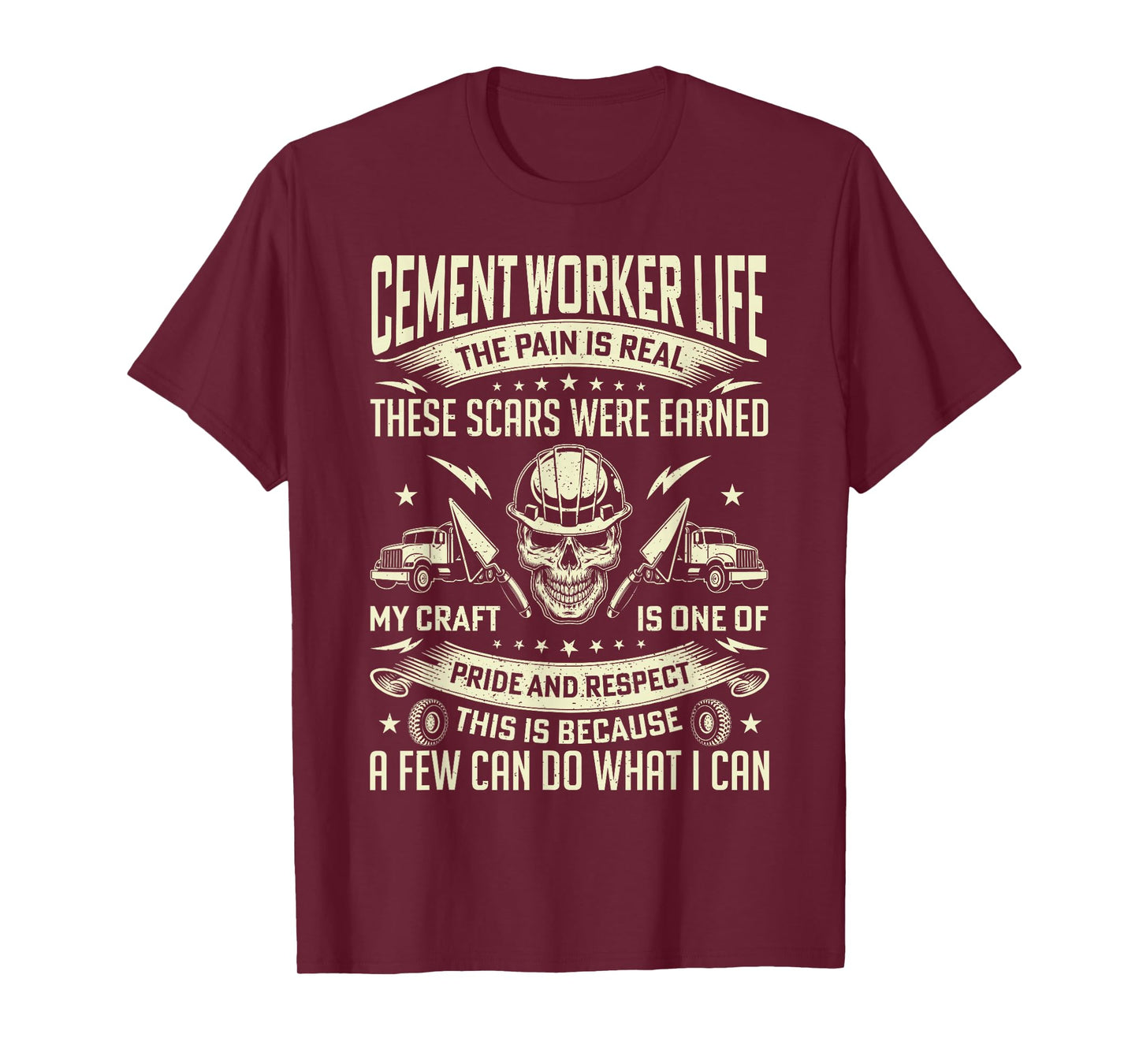 Cement Worker Life Funny Concrete Finisher Dad Mens Father T-Shirt