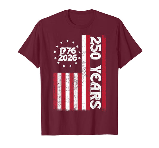 1776-2026 250 Years Patriotic Enthusiast Celebration T-Shirt