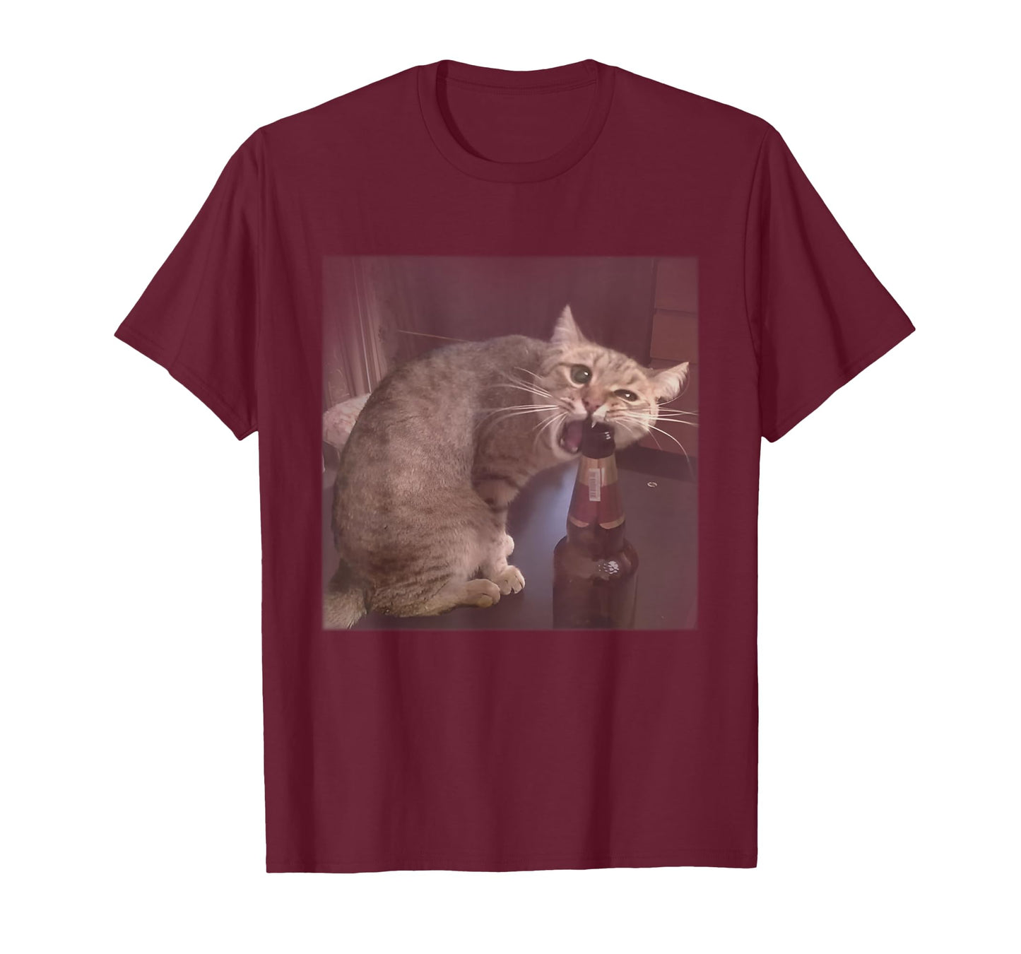 Funny Beer Cat Meme Humor Party Animal Gifts Men Women T-Shirt