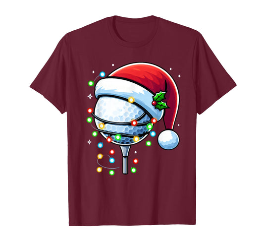 Christmas Golf Xmas Santa Golf Lover Men Boys Girls Kids T-Shirt