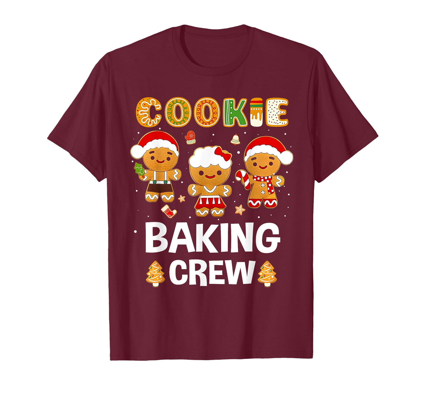 Cookie Baking Crew Christmas Santa Family Gingerbread Team T-Shirt