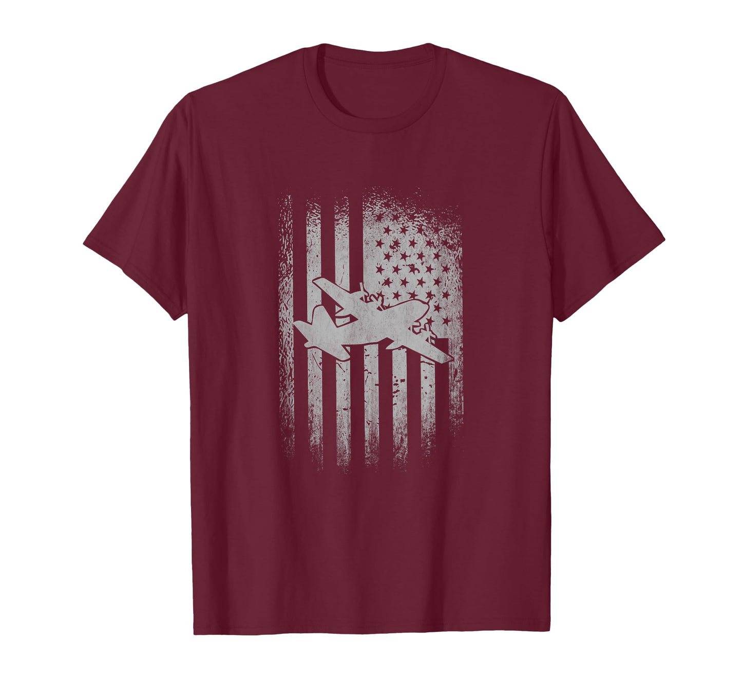 C 130 Hercules Air Force Transport Cargo Plane American Flag T-Shirt for Women Men