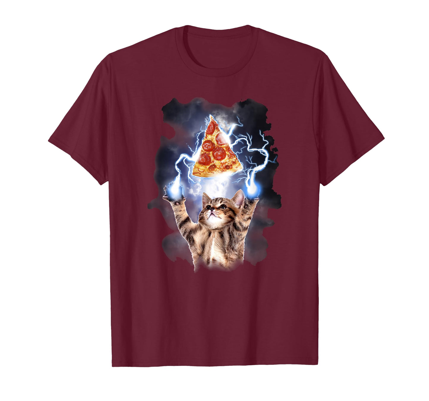 Lightning Pizza Cat T-Shirt