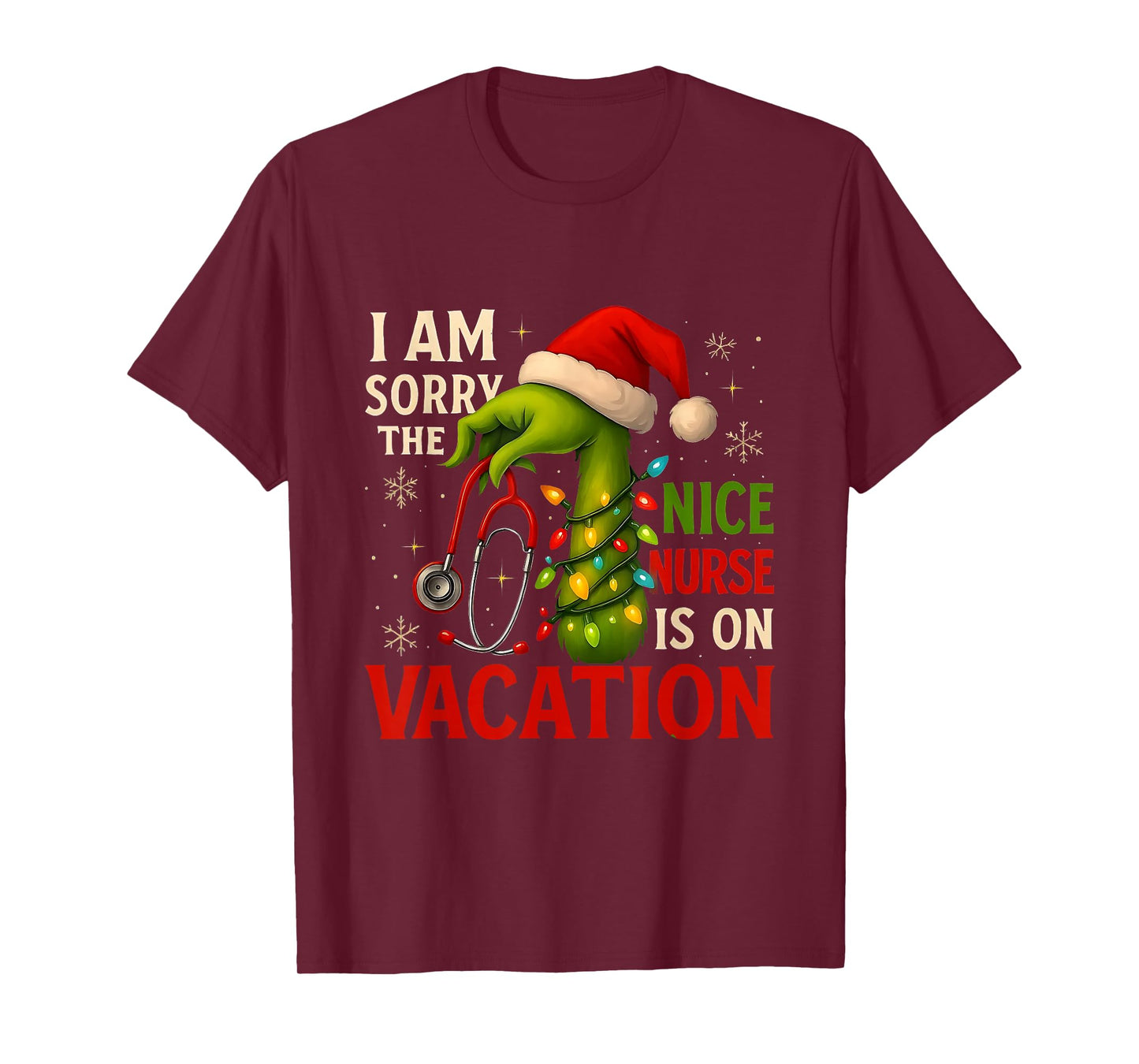 Christmas I Am Sorry The Niche Nurse Santa Hat Medical Funny T-Shirt