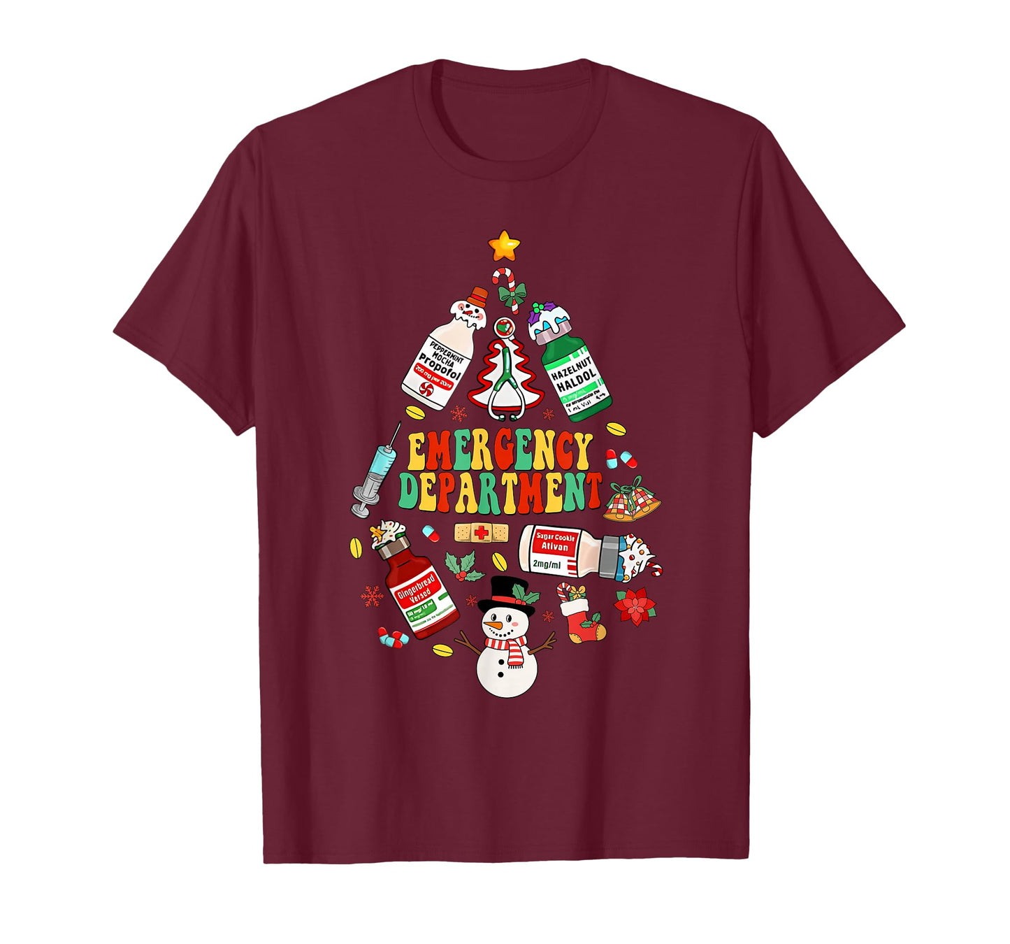 Christmas Emergency Room ER RN Nurse Department Healthcare T-Shirt