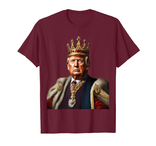 Trump is King Long Live The King American Flag Patriotic T-Shirt for Women Men