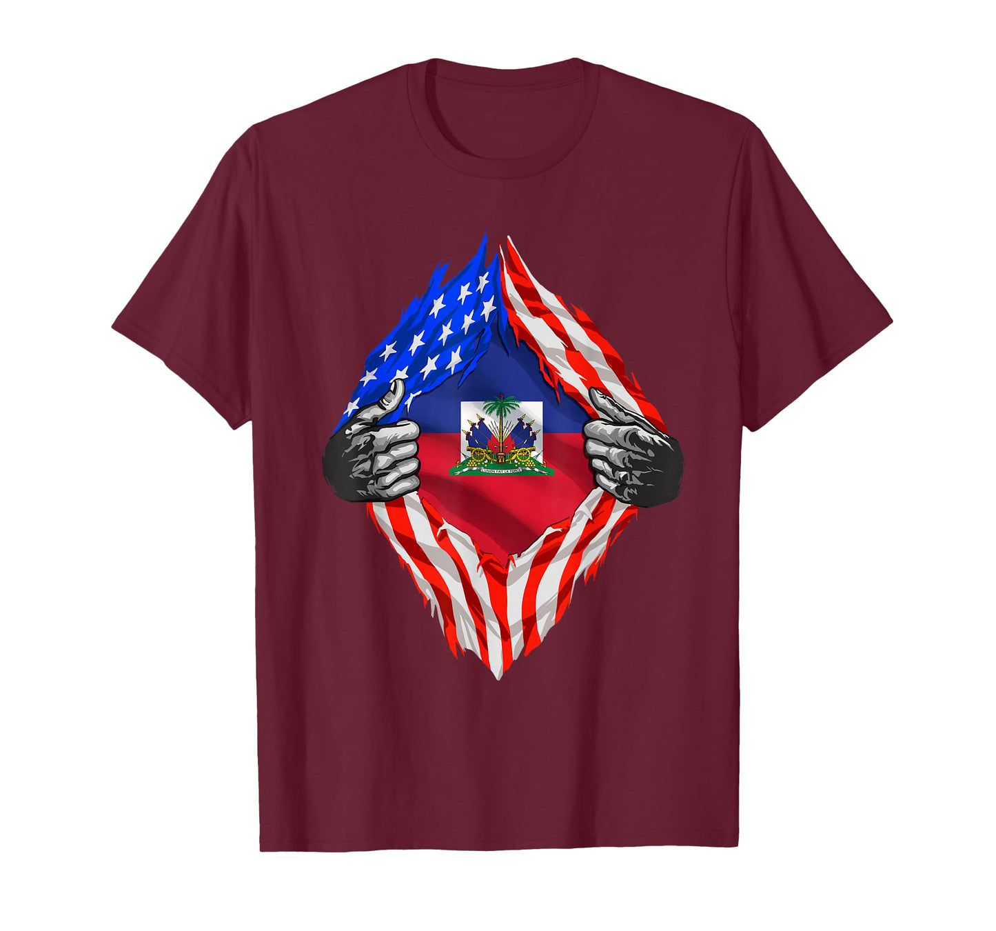 Haiti Shirt American Haitian Flag Day Shirt Haiti Roots T-Shirt