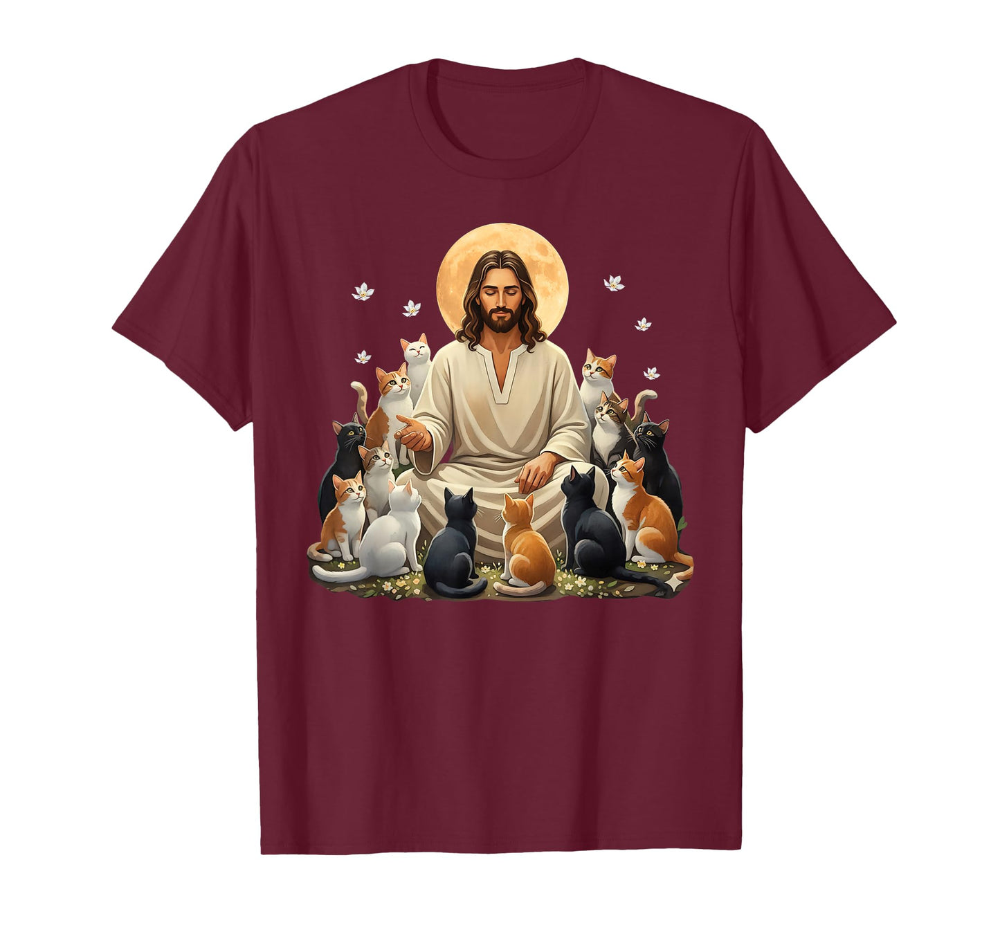 Cats and Jesus Christ Christian T-Shirt