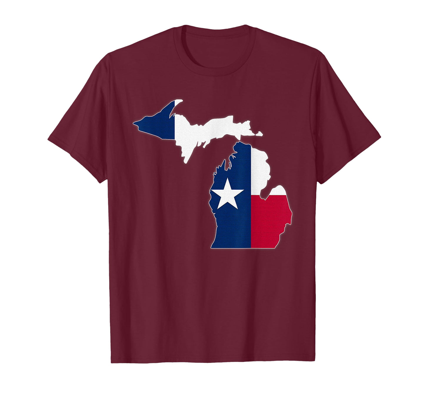 MICHIGAN STATE MAP TEXAS TX Flag Roots Men Women Gift T-Shirt