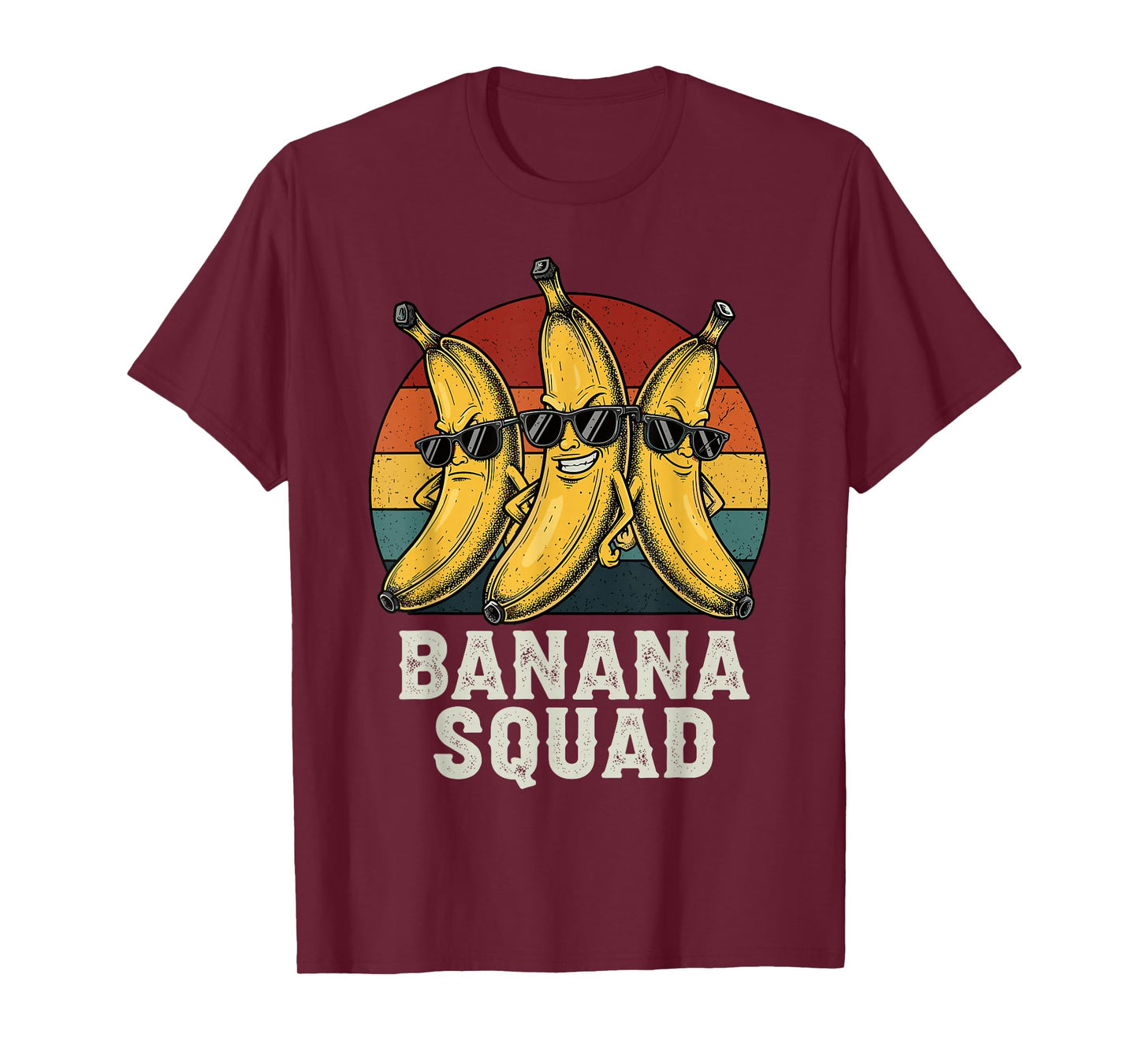 Funny Banana Squad Matching Group Fruit Humor Retro Banana T-Shirt