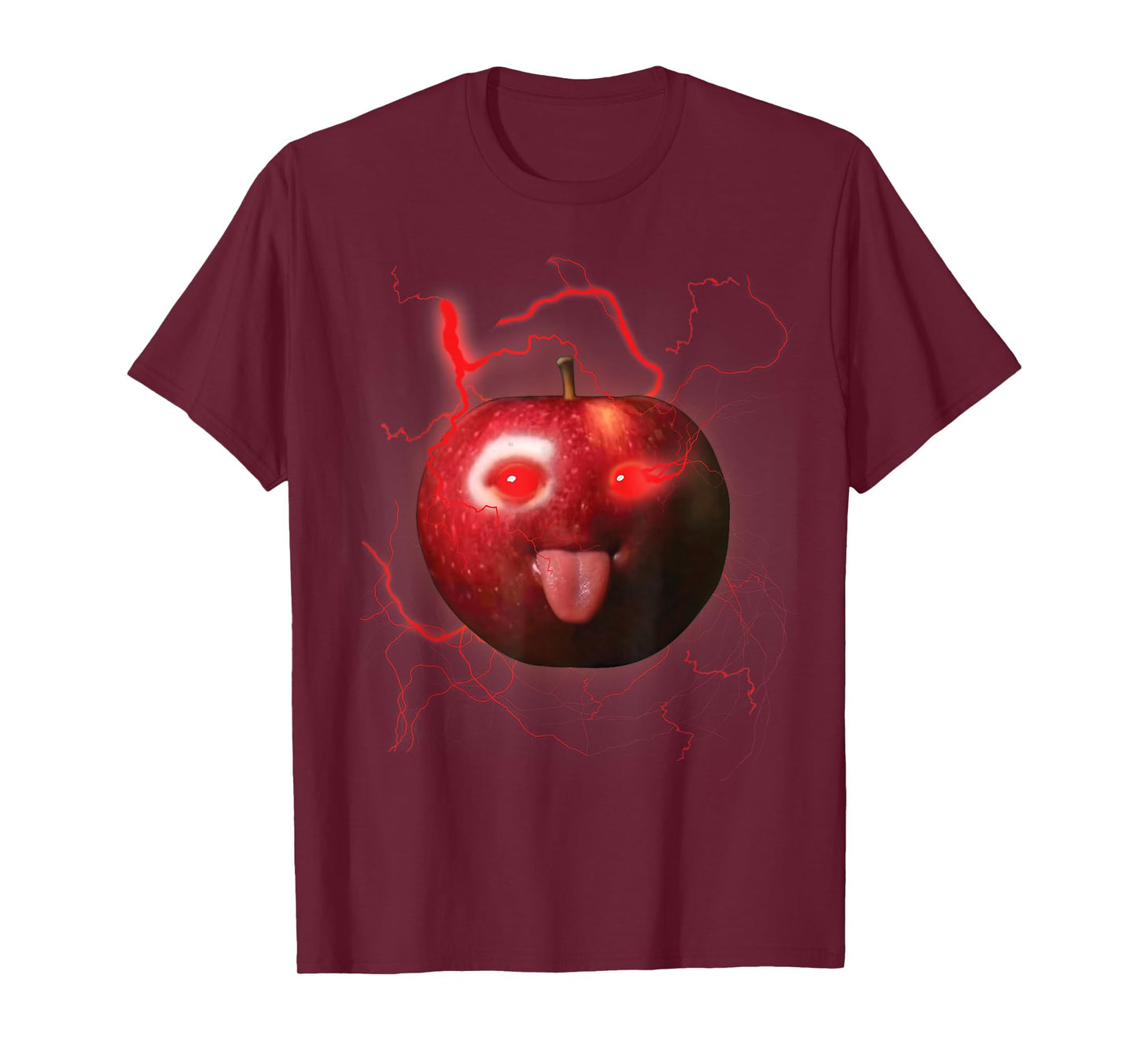 Funny Silly AI Apple gen z Meme BrainRot Humor Tongue Out T-Shirt