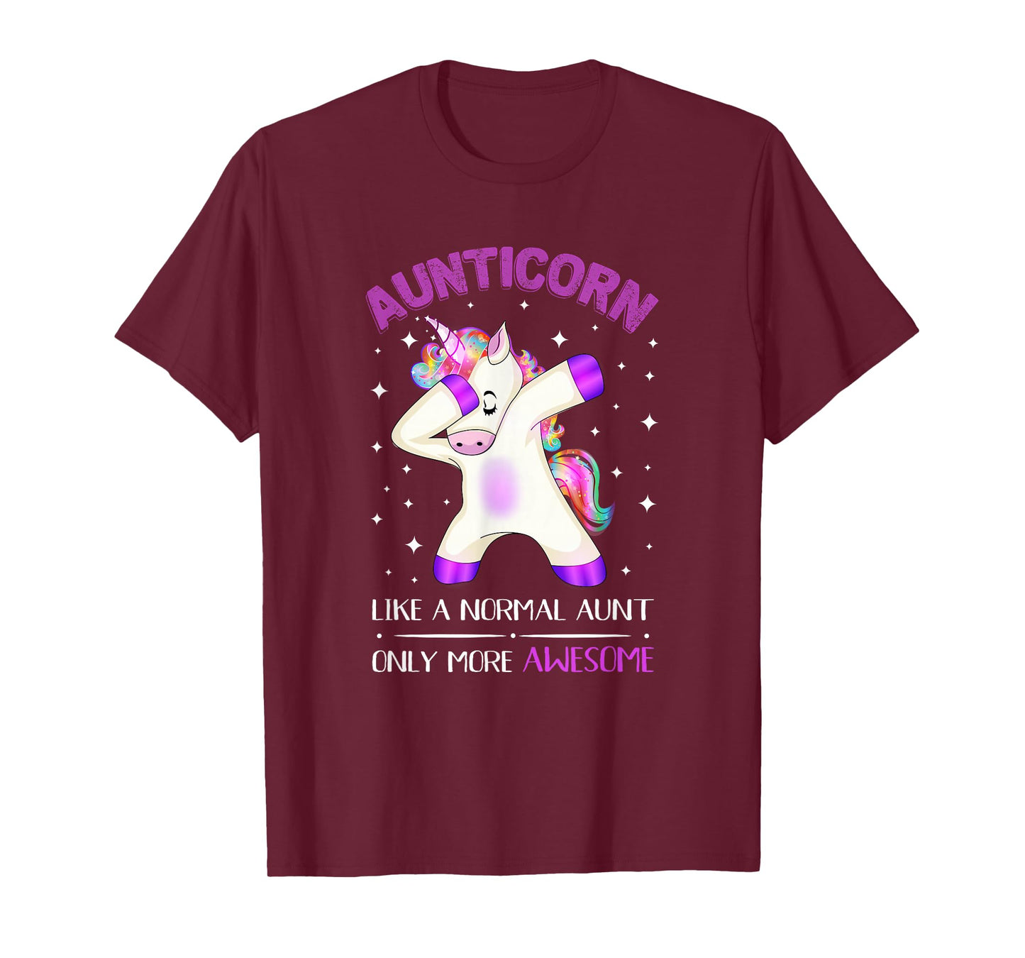 Aunticorn Like an Aunt Only Awesome Dabbing Unicorn Tshirt T-Shirt