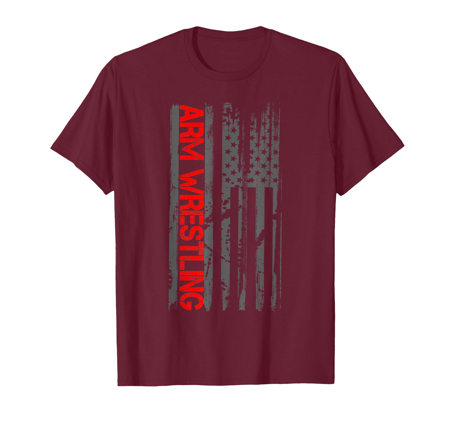 Arm Wrestling Patriotic American Flag T-Shirt