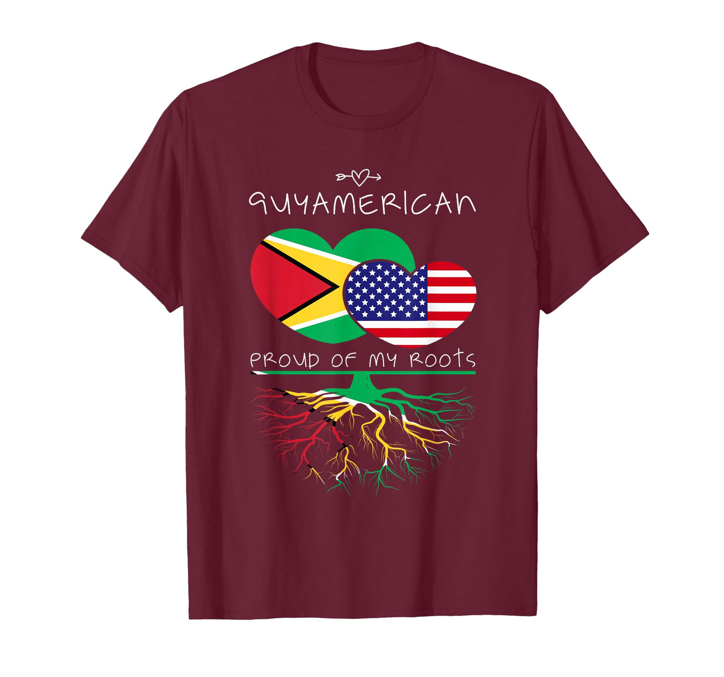 Guyana USA Proud of Both Countries Guyamerican T-Shirt