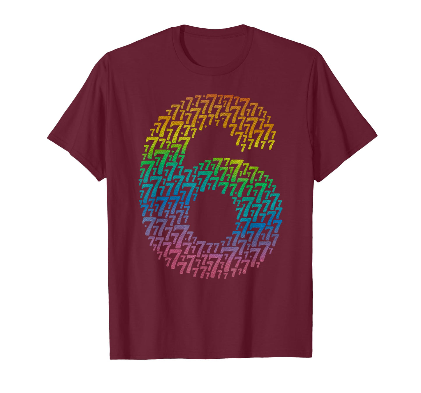 67 Six Seven Cool Matching 6-7 Rainbow Design Funny 6 7 Meme T-Shirt