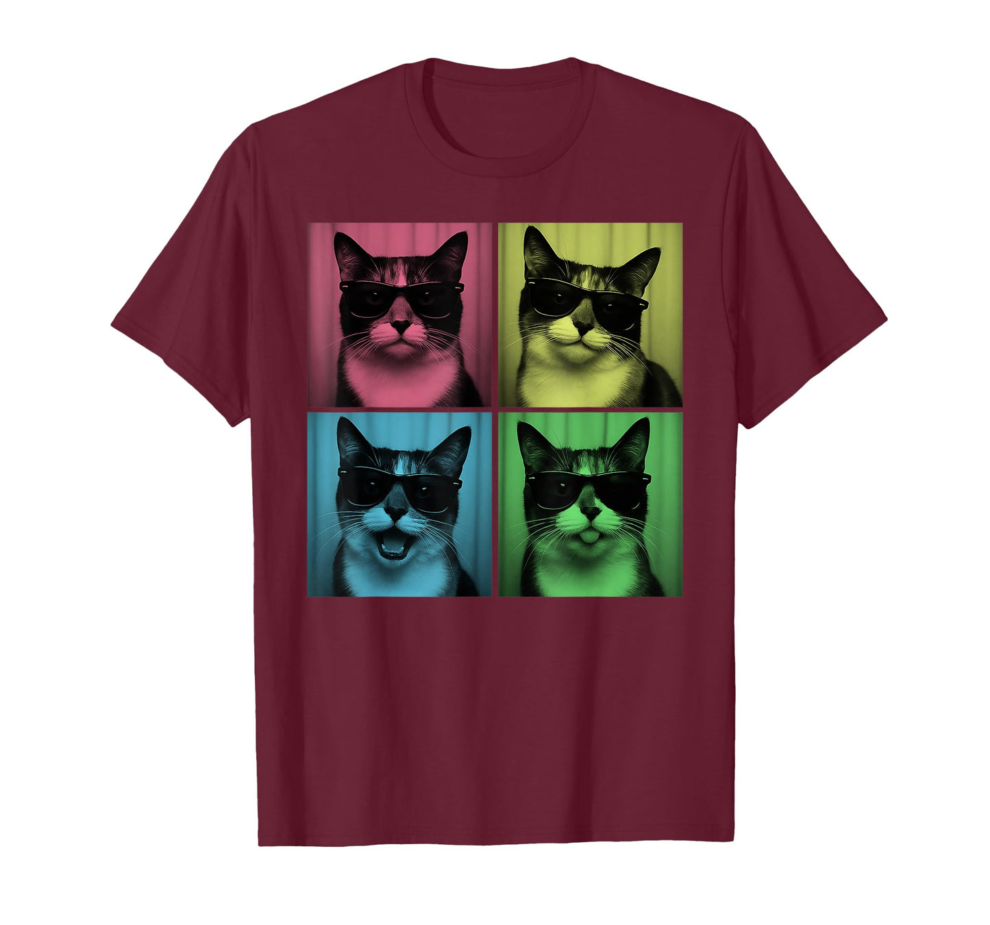 Funny Calico Cat Lover Cute Pop Art Photo Booth T-Shirt