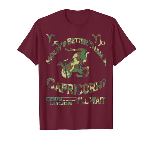 Camouflage Team Capricorn January Birthday December Zodiac T-Shirt