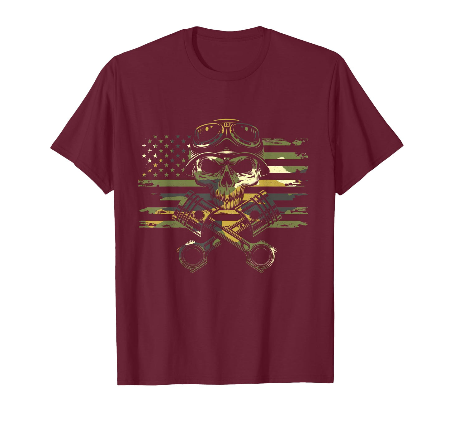 American Flag Motorcycle Apparel - Motorcycle T-Shirt