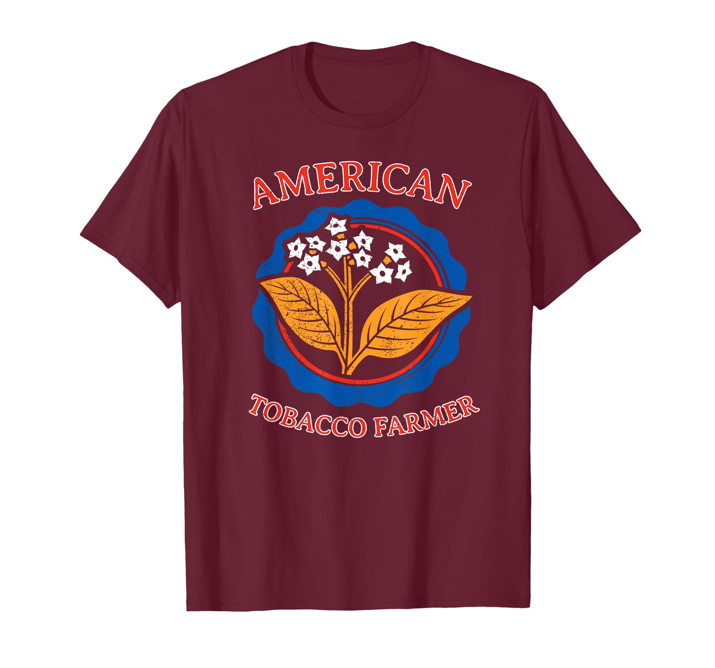 American Tobacco Farmer Leaf Grower Weed Agriculture Farming T-Shirt