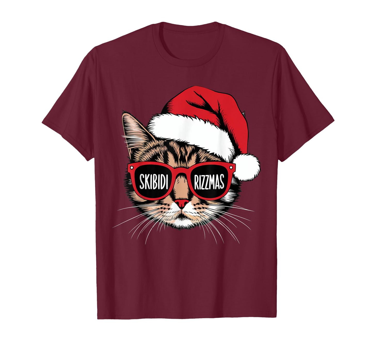 Cat Skibidi Rizzmas Christmas Rizz Santa Claus Charisma T-Shirt for Men Women Kids