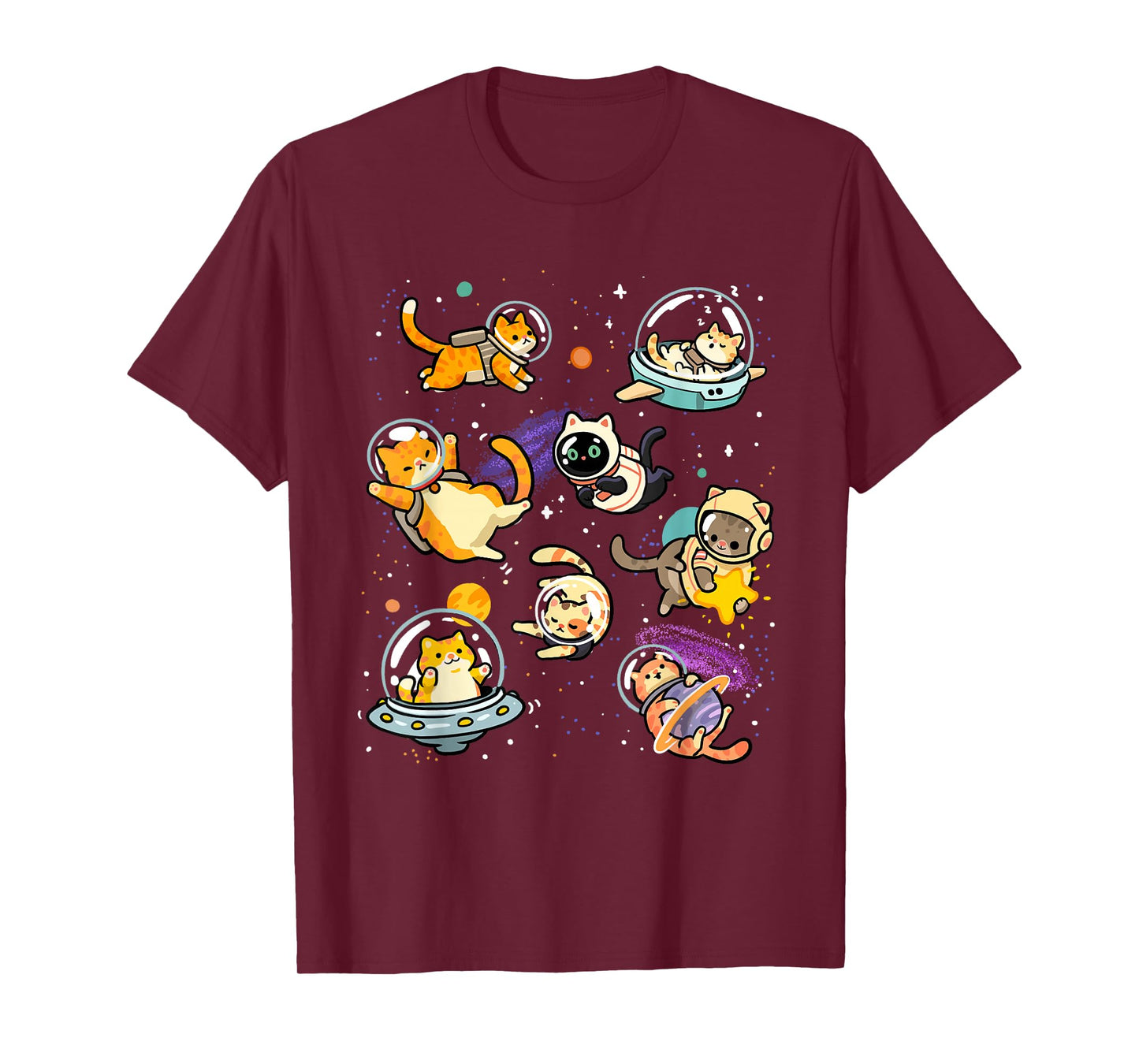 Cats in Space Funny Galaxy Cat Astronaut Cats Kitten Space T-Shirt