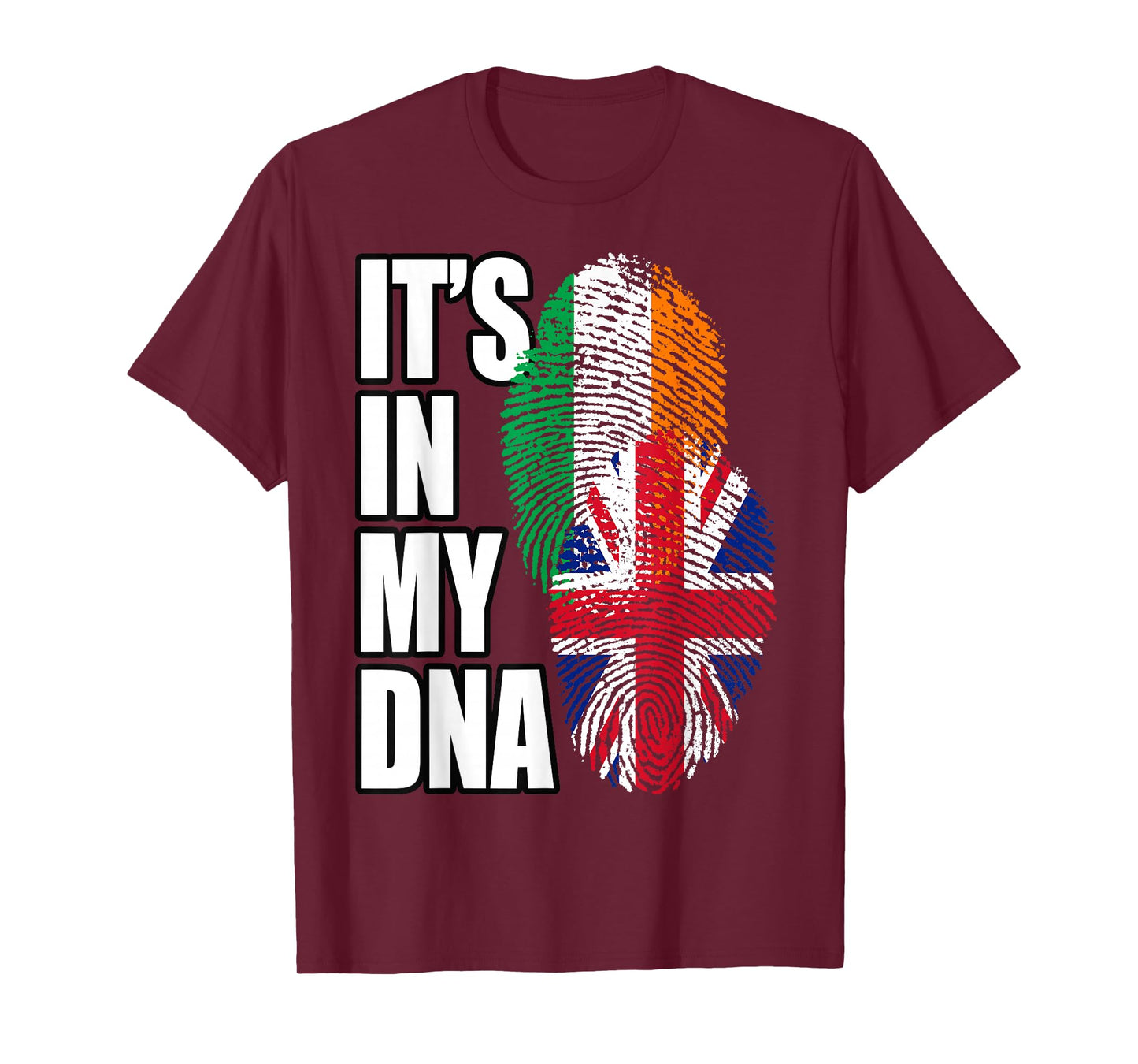 British And Irish Mix DNA Flag Heritage T-Shirt