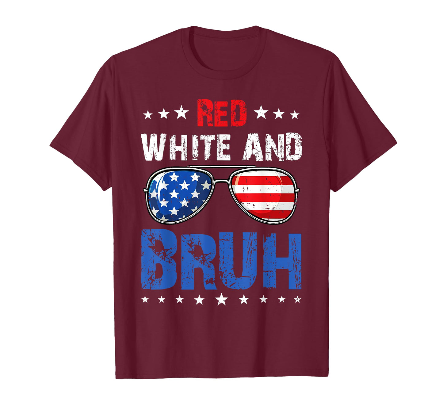 Red White And Bruh 4th Of July Boys Patriotic Teens Kids T-Shirt