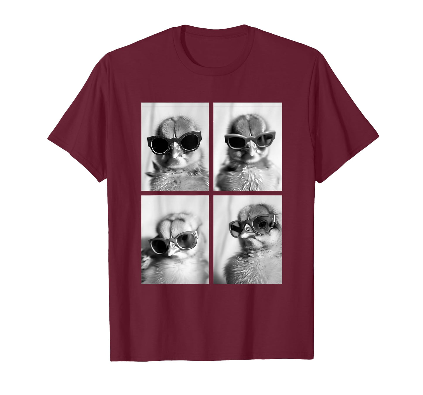 Baby Chickens with Sunglasses Farm Animal Chick Photo Booth T-Shirt