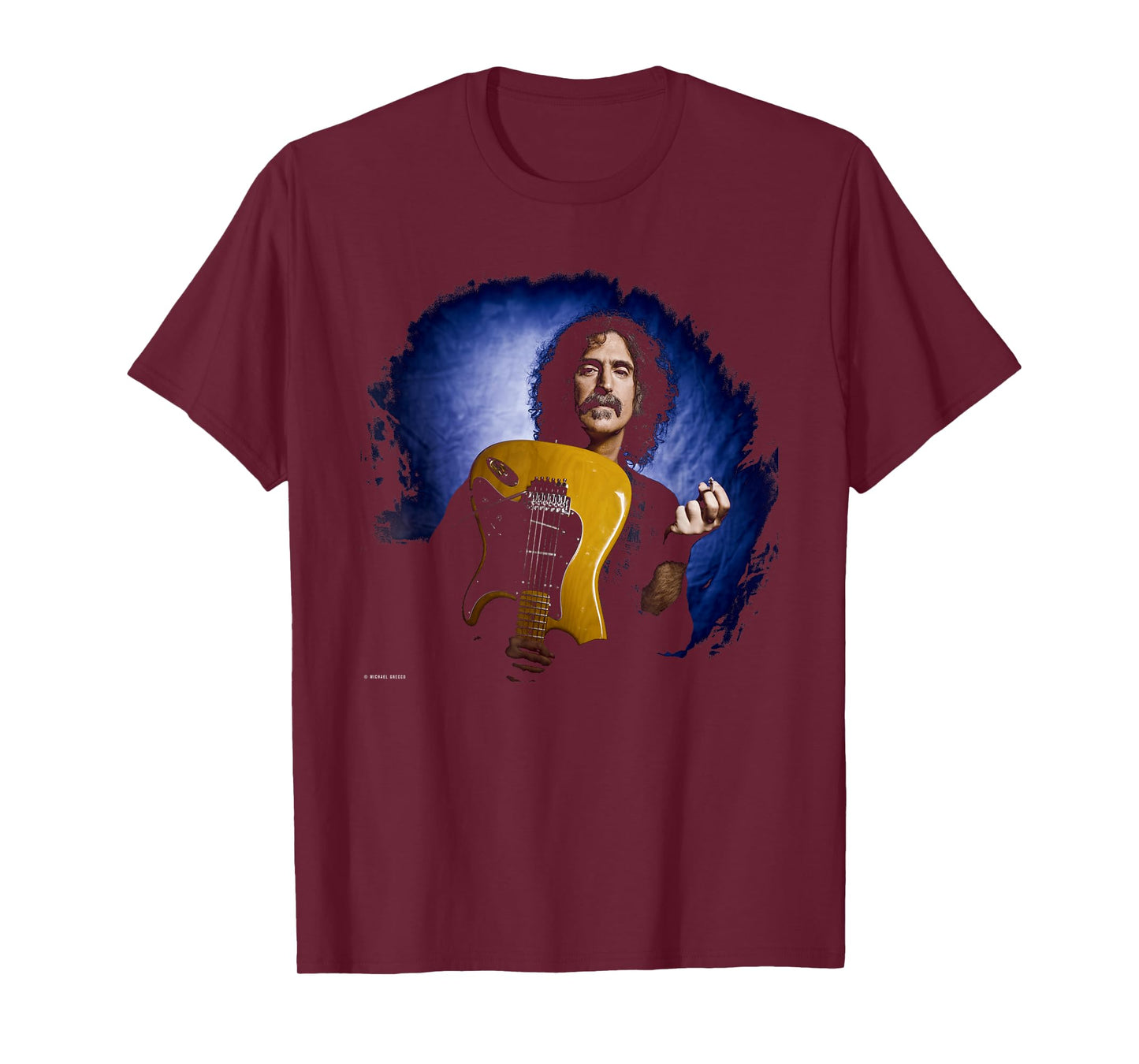 Frank Zappa with Guitar LA Portrait by Michael Grecco T-Shirt