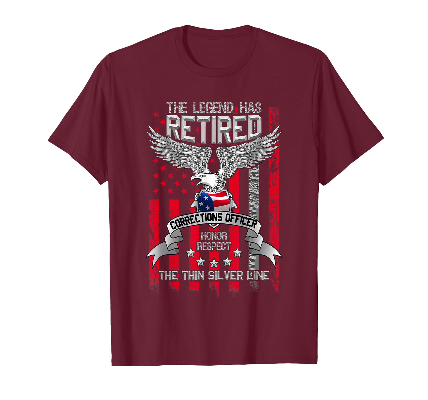 Correctional Officer Retirement Silver Line Corrections Gift T-Shirt