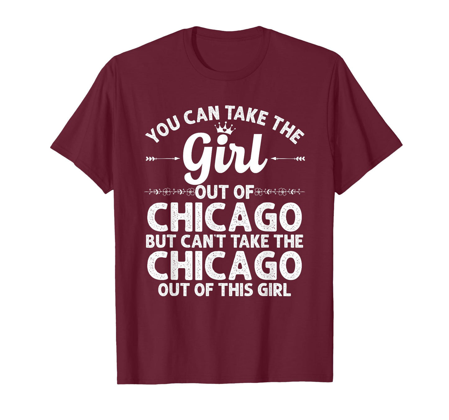 Girl Out of Chicago IL Illinois Gift Funny Home Roots USA T-Shirt