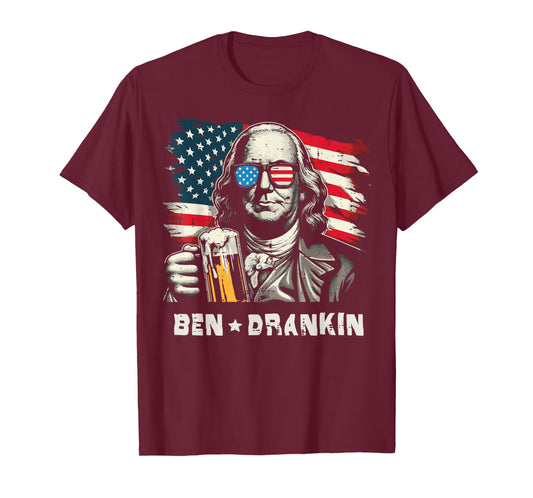 4th of July Franklin Ben Drankin American Dad Men Women T-Shirt