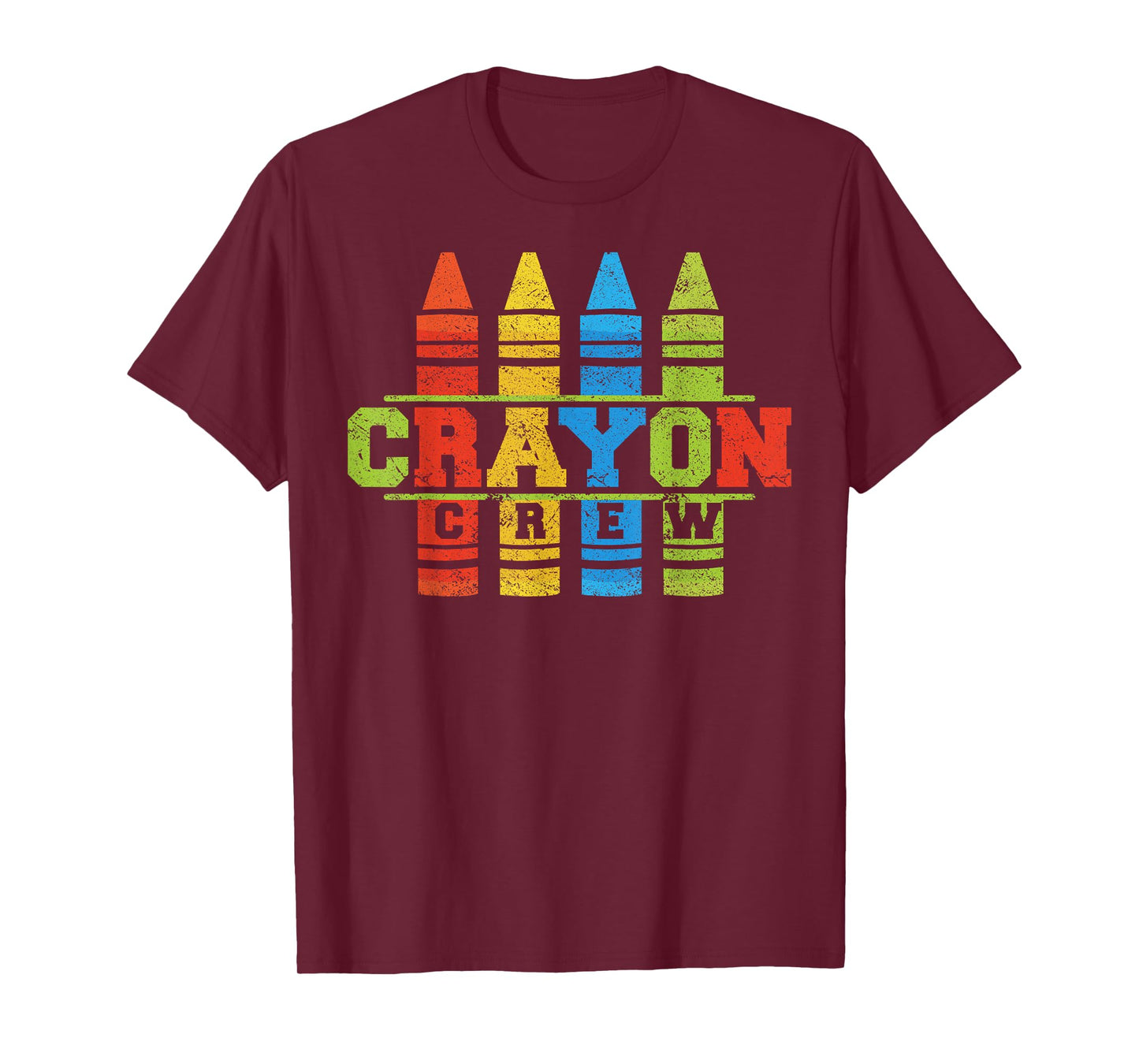 Cray Colors Child Art - Funny Crayon Crew T-Shirt Small