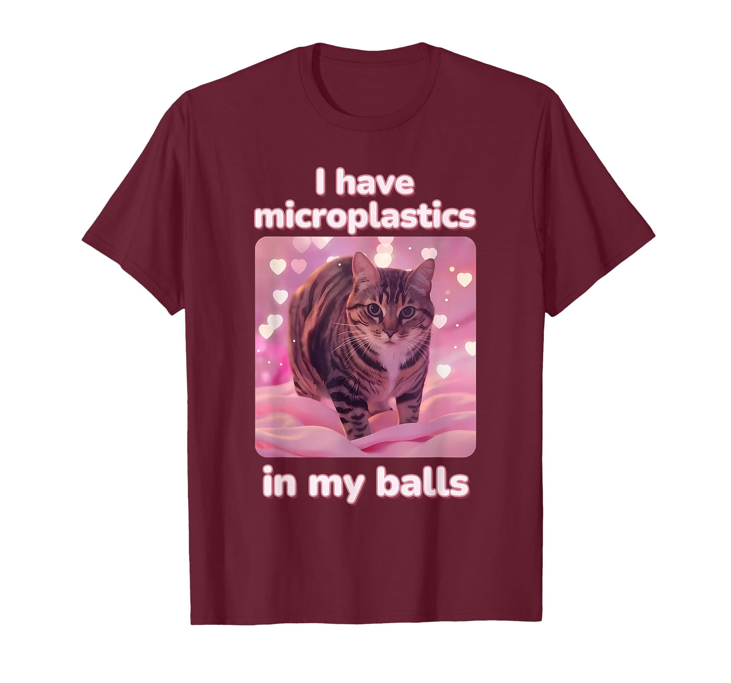 I Have Microplastics in My Balls Funny Cat Meme Dank Meme T-Shirt