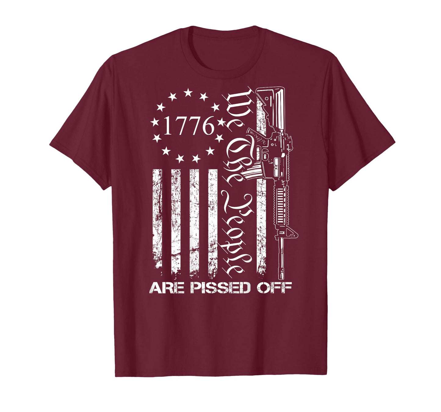 We The People are Pissed Off - AR15 Pro Gun Rights - ON Back T-Shirt Small