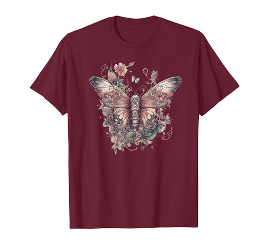 Cute Vintage Moth meets Goblincore & Cottagecor T-Shirt