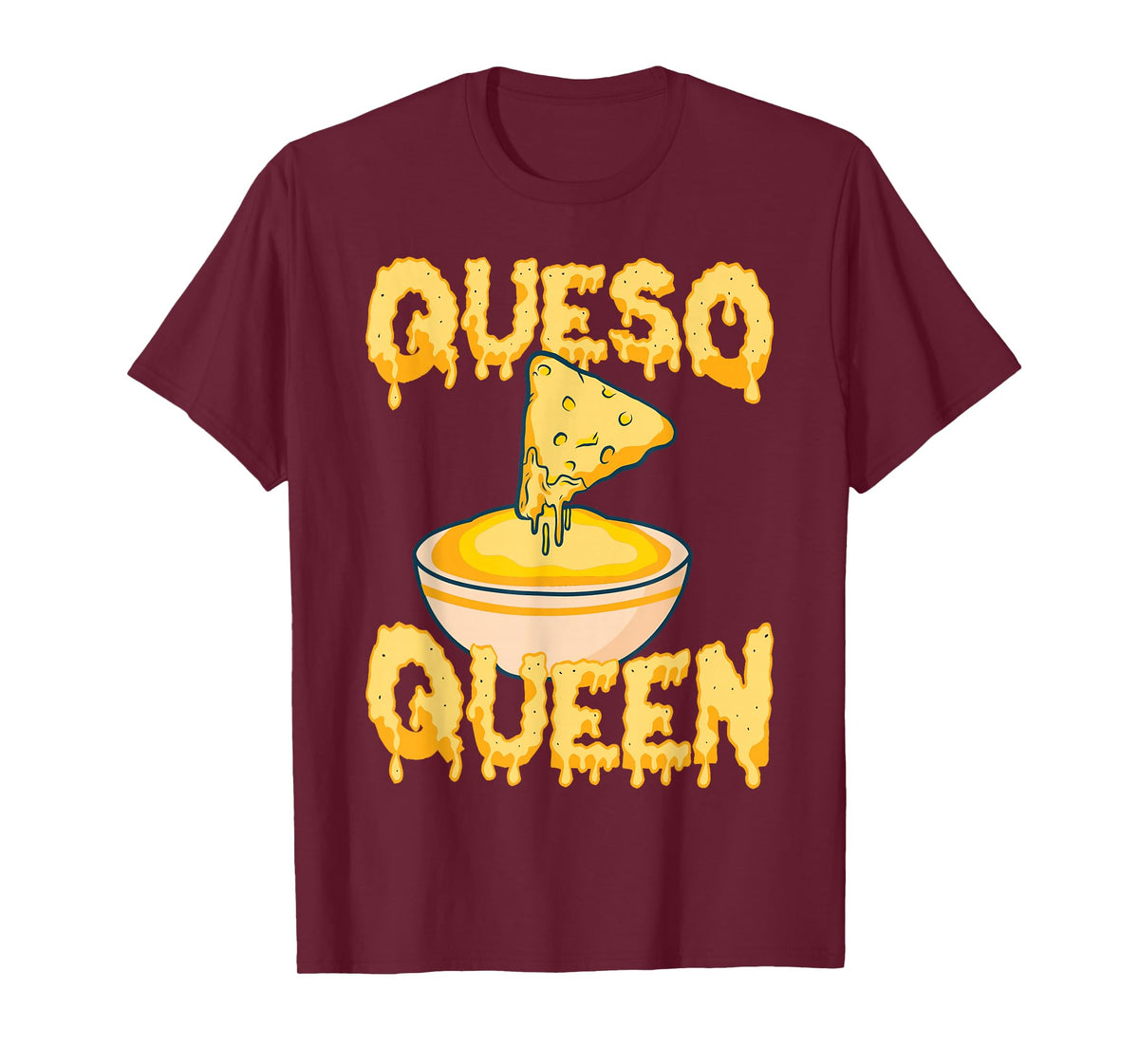 Funny Queso Design for Women Girls Kids Cheese Queso Lover T-Shirt