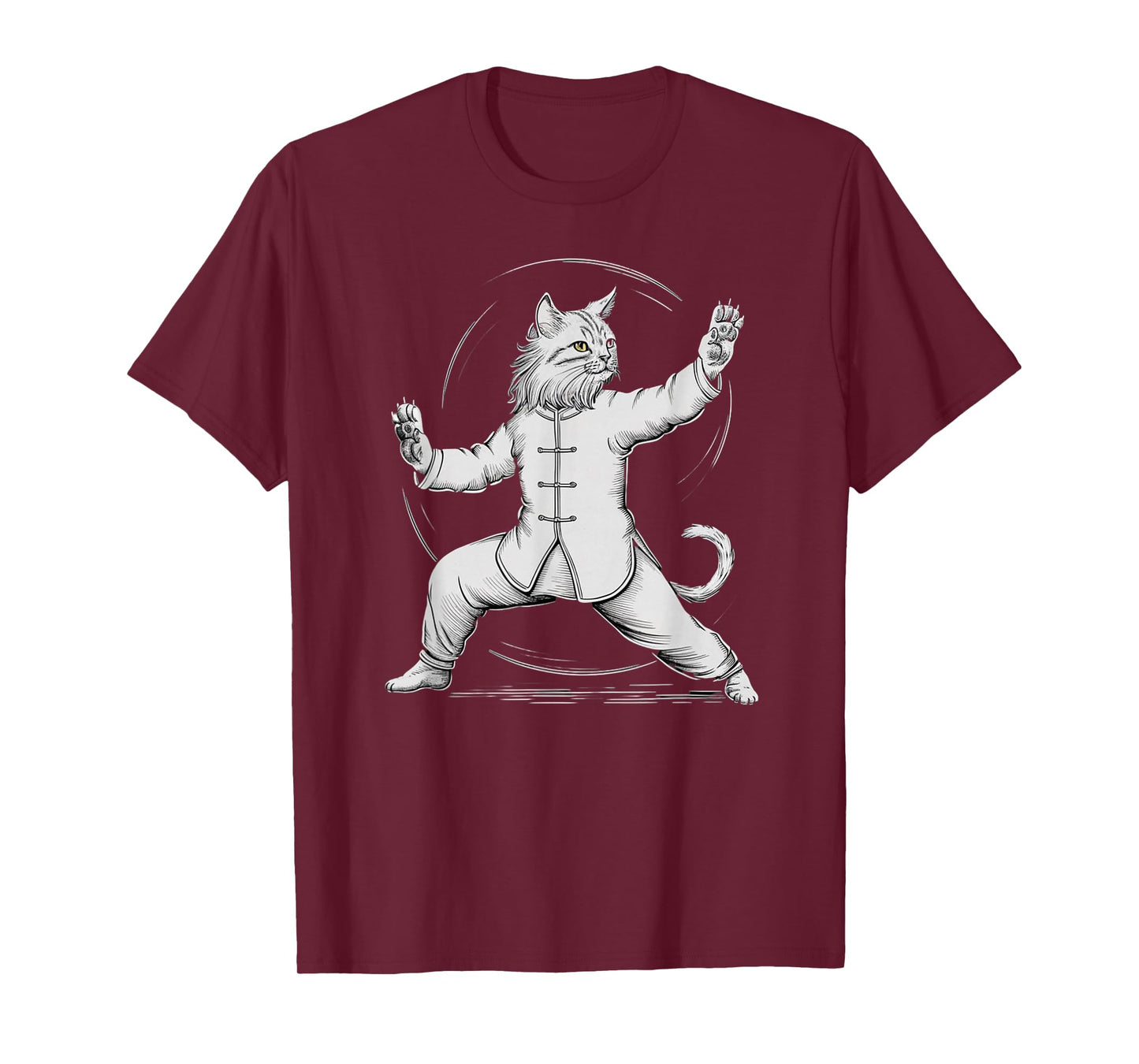 Life Happens Tai Chi Helps Funny Yin Yang Tai Chi Cat T-Shirt