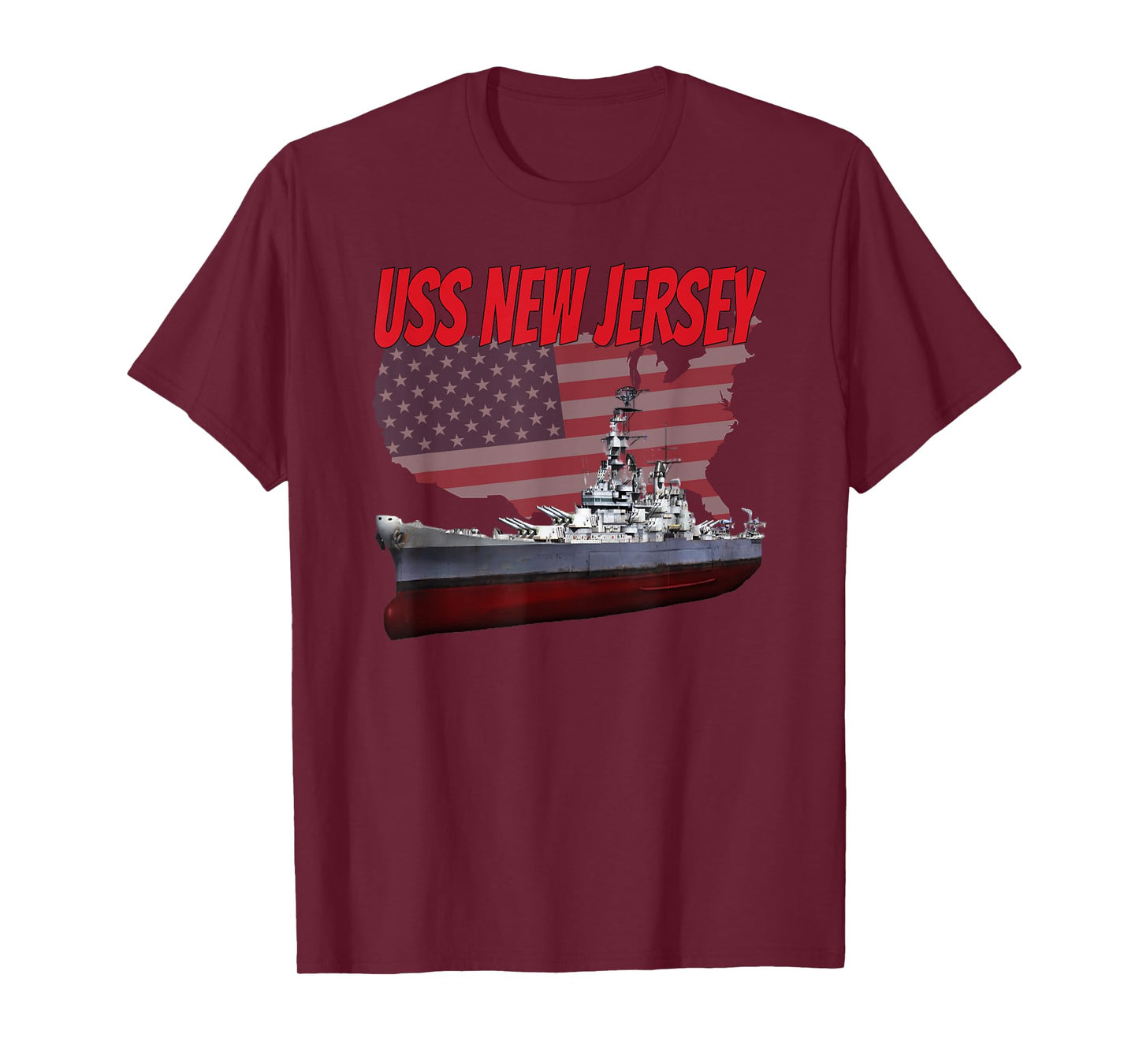 WW2 Battleship USS New Jersey BB-62 World War 2 Ship Boys T-Shirt