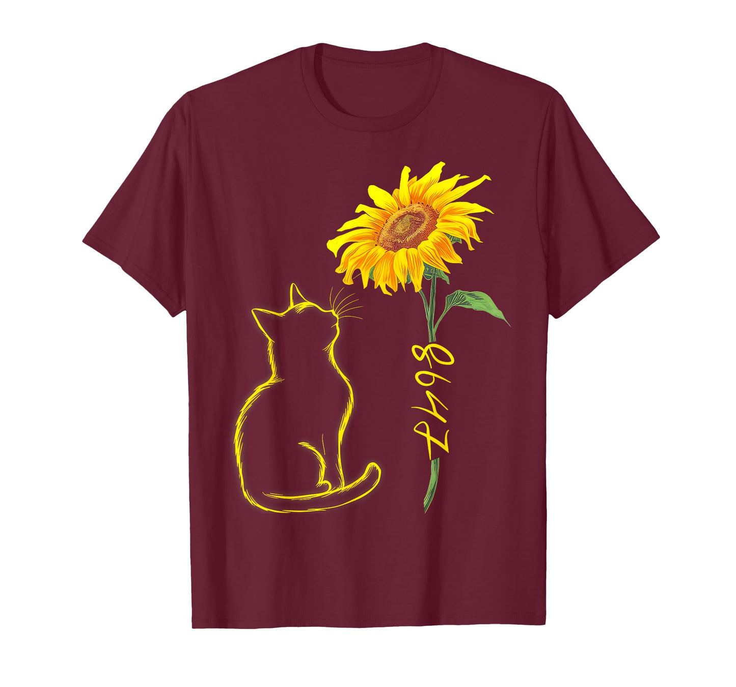 8647 Subtle Anti Trump 86 47 Cat Sunflower Floral Boho Style T-Shirt for Men Women