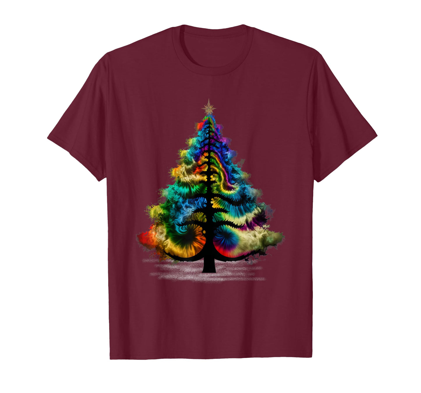 Christmas Tree Tie Dye Colorful Shirt Men Women Cute Tree T-Shirt