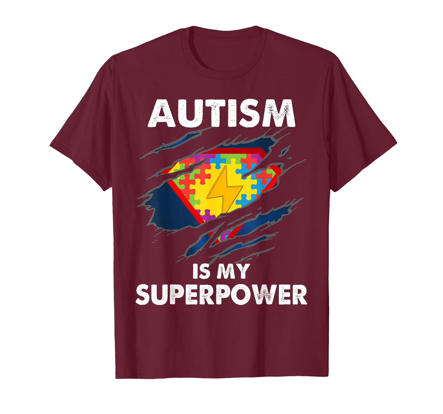 Autism is My Super Power Superhero Autism Awareness T-Shirt