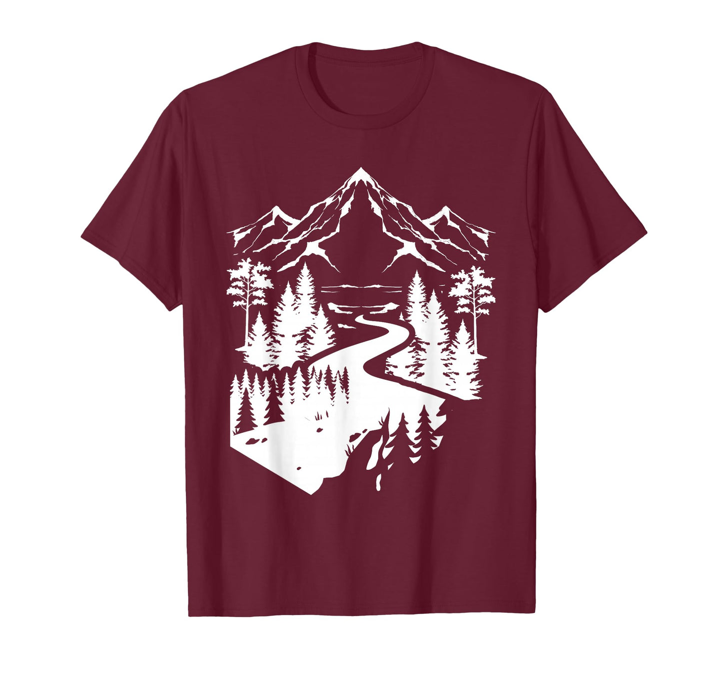 Outdoor Nature Mountain Hiker Forest Path Tree Hiking T-Shirt