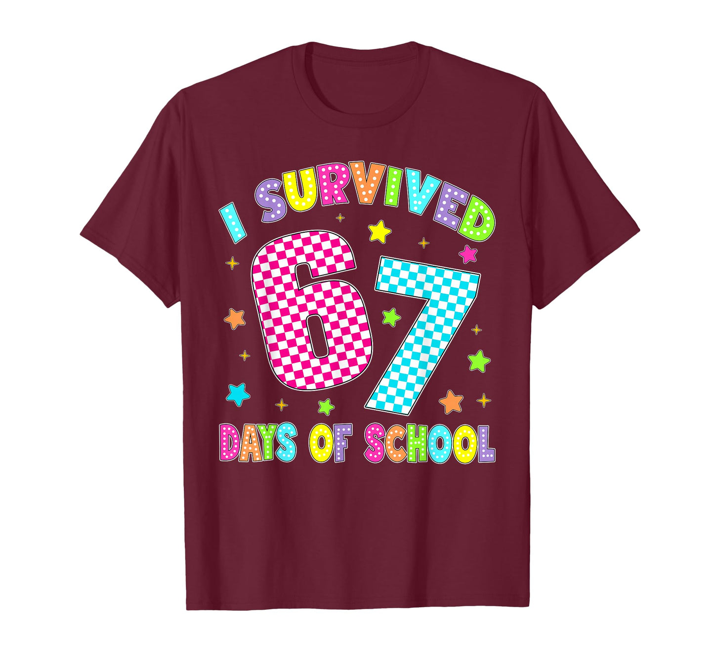 I Survived 67 Days of School Six Seven 67 Meme Slang Kids T-Shirt